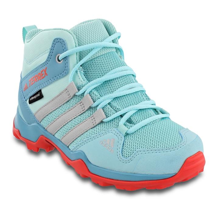 Adidas Outdoor Terrex Ax2r Mid Climaproof Girls' Waterproof Hiking Shoes, Size: 11, Med Blue