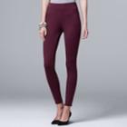 Women's Simply Vera Vera Wang Pull-on Ponte Skinny Pants, Size: Xs, Red