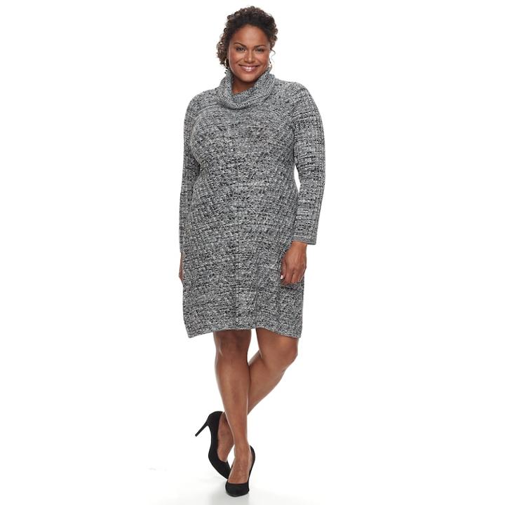 Plus Size Dana Buchman Mitered Sweater Dress, Women's, Size: 1xl, Oxford