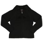 Girls 4-20 French Toast School Uniform Pom-pom Zip-up Sweater, Girl's, Size: 10-12, Black