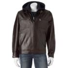 Vintage Leather Leather Racer Jacket, Size: Large, Brown