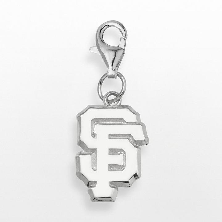 Logoart San Francisco Giants Sterling Silver Logo Charm, Women's, Grey