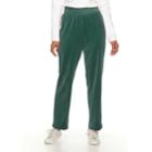 Women's Croft & Barrow&reg; Pull-on Velour Pant, Size: Xs, Green