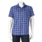 Men's Apt. 9&reg; Modern-fit Plaid Two-pocket Button-down Shirt, Size: Medium, Drk Purple