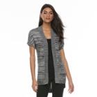 Women's Apt. 9&reg; Ribbed Cardigan, Size: Large, Med Grey