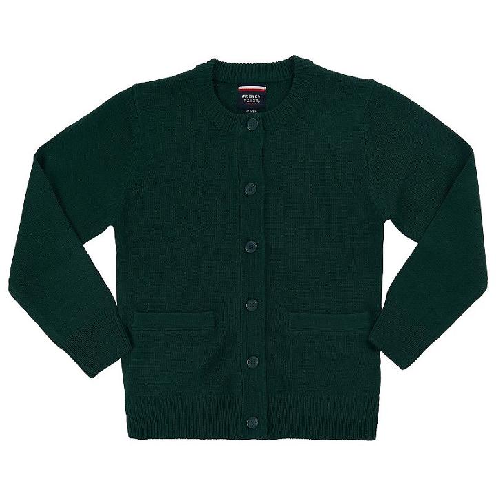 Girls 4-20 & Plus Size French Toast School Uniform Cardigan, Girl's, Size: 7-8, Green