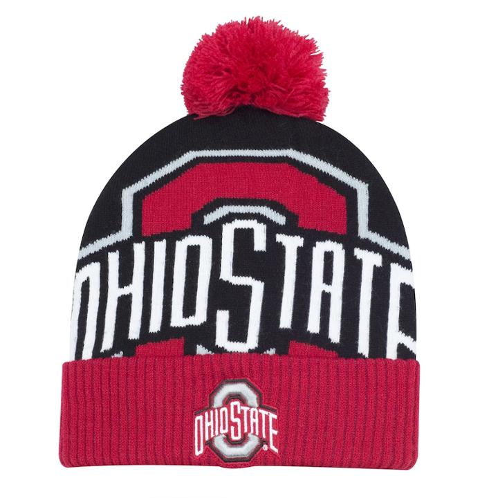 Youth Ohio State Buckeyes Double Stack Beanie, Boy's, Black