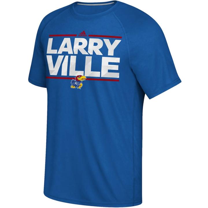 Men's Adidas Kansas Jayhawks Dassler City Nickname Tee, Size: Xl, Blue