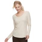 Women's Sonoma Goods For Life&trade; Essential V-neck Tee, Size: Large, Lt Beige