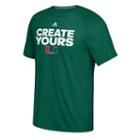 Men's Adidas Miami Hurricanes March Madness Create Yours Tee, Size: Medium, Green