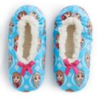 Disney's Frozen Anna & Elsa Girls 4-16 Fuzzy Babba Slippers, Size: S-m, Light Blue