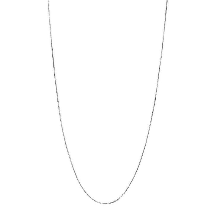 Primrose Sterling Silver Box Chain Necklace - 18 In, Women's, Size: 18, Grey