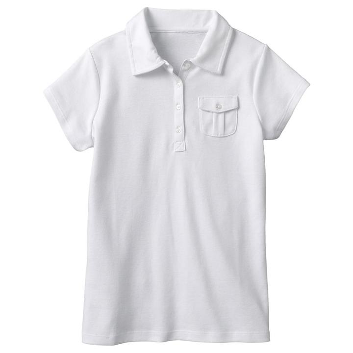 Girls 7-16 Chaps Interlock School Uniform Polo, Girl's, Size: Small, White