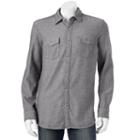 Men's Sonoma Goods For Life&trade; Modern-fit Herringbone Button-down Shirt, Size: Large, Grey