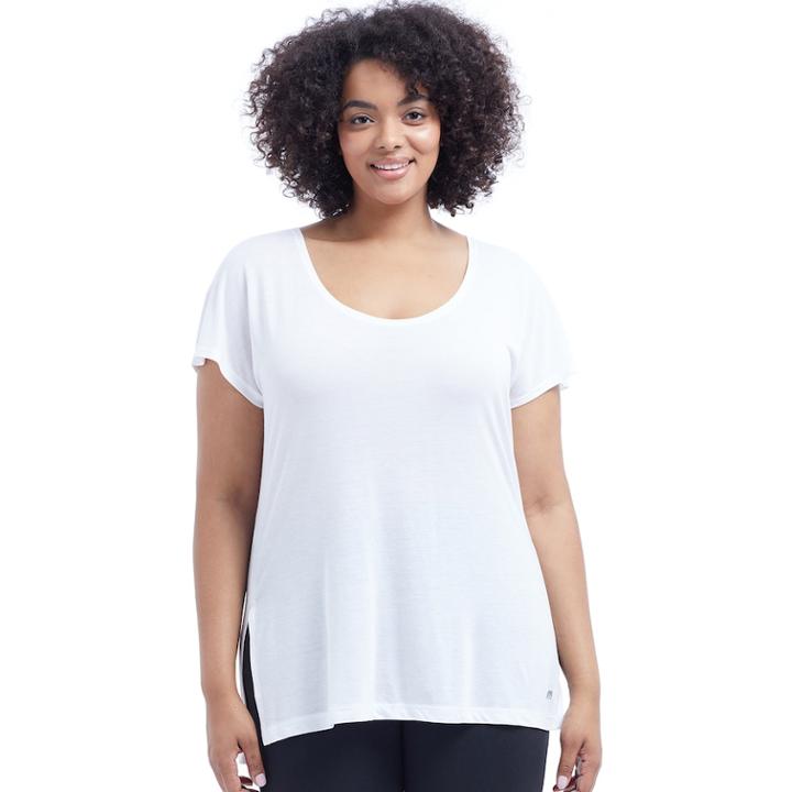 Plus Size Marika Curves Cross Back Tee, Women's, Size: 0x, White