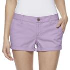 Juniors' So&reg; Chino Shortie Shorts, Girl's, Size: 5, Brt Purple