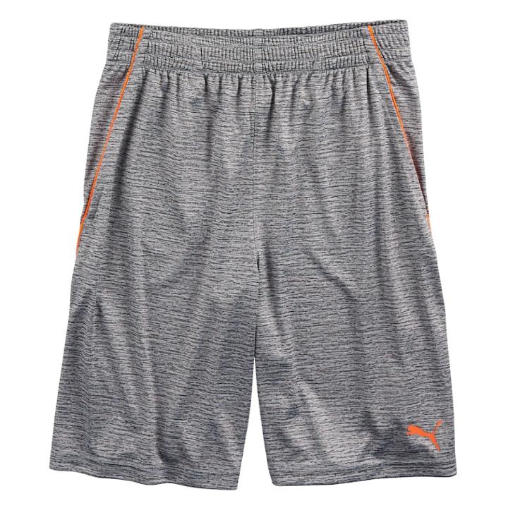 Boys 8-20 Puma Heathered Performance Shorts, Size: Large, Grey