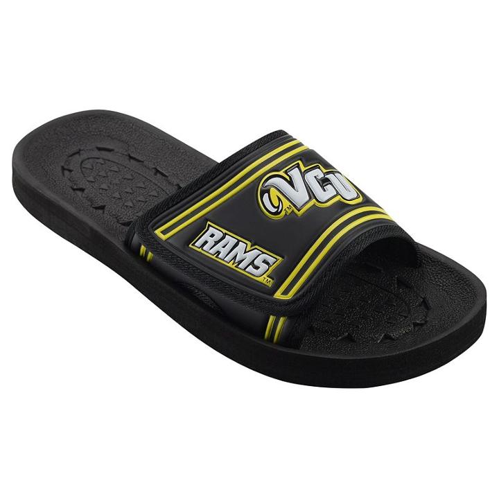 Adult Vcu Rams Slide Sandals, Size: Small, Black