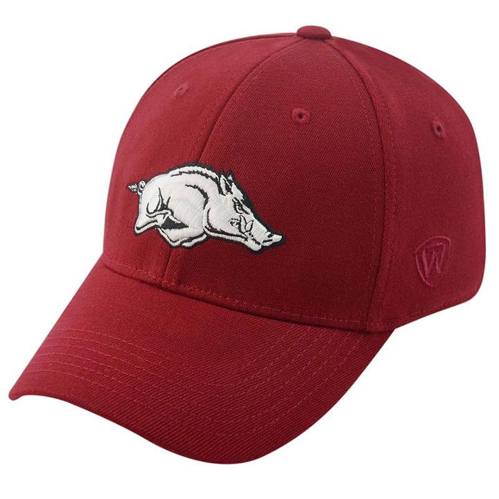 Adult Top Of The World Arkansas Razorbacks One-fit Cap, Men's, Med Red