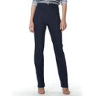 Women's Chaps Solid Skinny Pants, Size: 14, Blue (navy)