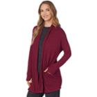 Plus Size Cuddl Duds Soft Knit Wrap Cardigan, Women's, Size: 2xl, Red