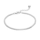 Sterling Silver Cubic Zirconia Tennis Bracelet, Women's, Size: 7.5, White