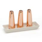 Lc Lauren Conrad Triple Ring Holder Trinket Tray, White