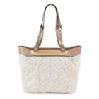 Jennifer Lopez Chain Link Lisbeth Shopper, Women's, Beig/green (beig/khaki)