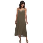 Women's Sonoma Goods For Life&trade; Embroidered Crisscross Maxi Dress, Size: Xs, Green