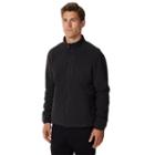 Men's Heat Keep Striped Sherpa-lined Fleece Jacket, Size: Small, Black
