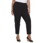 Plus Size Croft & Barrow&reg; Pull-on Ankle Pants, Women's, Size: 24 W, Black