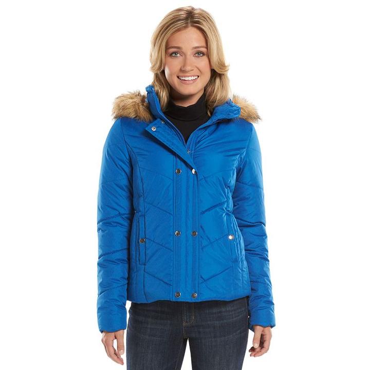 Women's Krush Hooded Puffer Jacket, Size: Xs, Blue