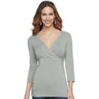 Maternity A:glow Surplice Nursing Tee, Women's, Size: Xl-mat, Med Grey