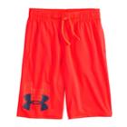 Boys 8-20 Under Armour Prototype Logo Shorts, Size: Medium, Neon Coral Gray