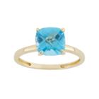 Swiss Blue Topaz 10k Gold Ring, Women's, Size: 6