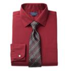 Men's Croft & Barrow&reg; Classic-fit Stretch-collar Dress Shirt And Patterned Tie Boxed Set, Size: S 32-33, Med Pink