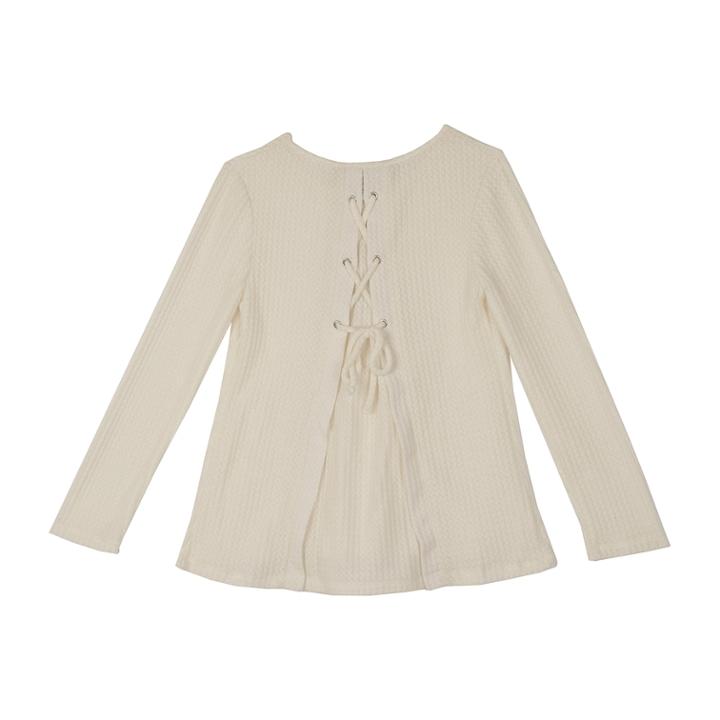 Girls 7-16 Iz Amy Byer Long Sleeve Lace-up Tunic, Size: Medium, White