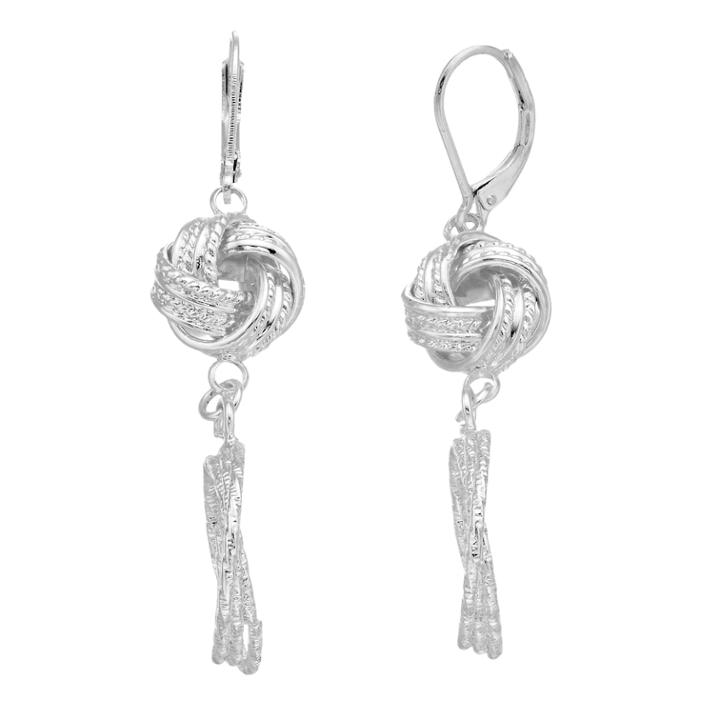 Dana Buchman Knotted Linear Drop Earrings, Women's, Silver