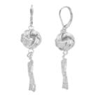 Dana Buchman Knotted Linear Drop Earrings, Women's, Silver