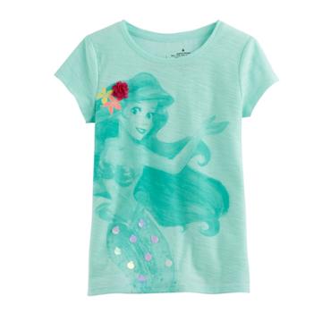 Disney's The Little Mermaid Toddler Girl Ariel Slubbed Tee By Jumping Beans&reg;, Size: 3t, Turquoise/blue (turq/aqua)