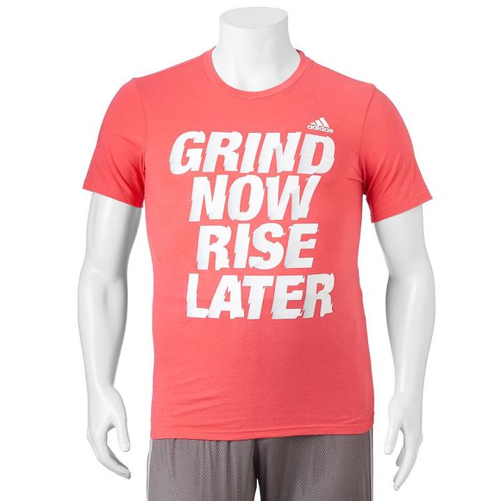 Big & Tall Adidas Grind Now Rise Later Climalite Tee, Men's, Size: 3xl Tall, Brt Red