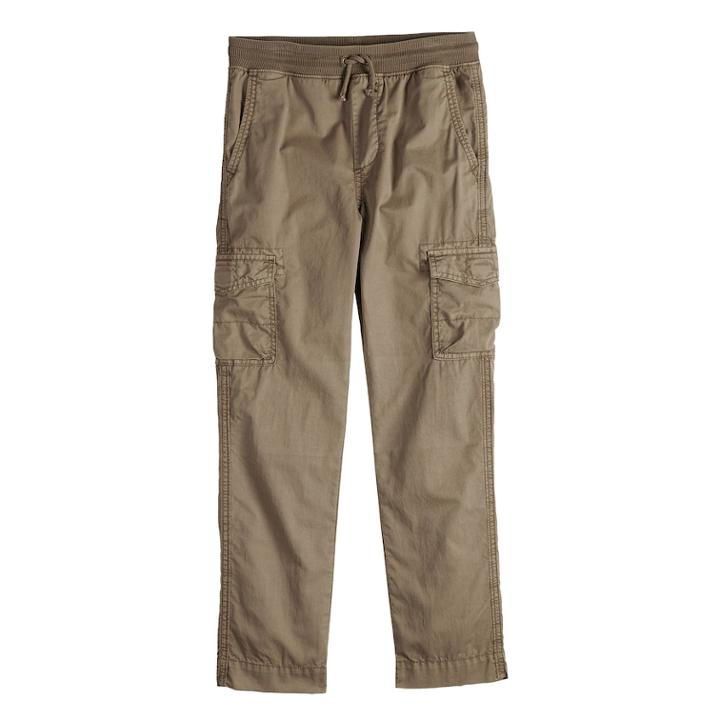 Boys 8-20 Urban Pipeline Knit-waistband Cargo Pants, Size: L(14/16), Med Beige