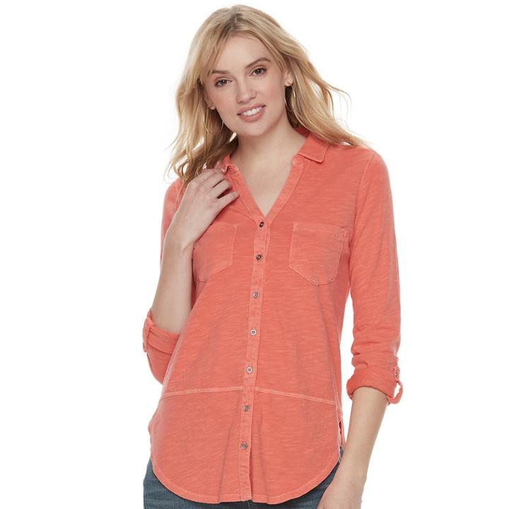 Women's Sonoma Goods For Life&trade; Tunic Shirt, Size: Medium, Med Pink