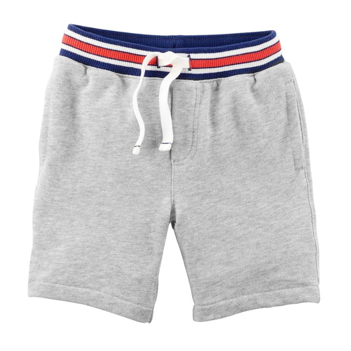 Boys 4-8 Carter's Striped Knit Shorts, Size: 7, Light Grey