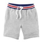 Boys 4-8 Carter's Striped Knit Shorts, Size: 7, Light Grey