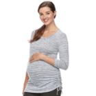 Maternity A:glow Drawstring Tee, Women's, Size: S-mat, Dark Blue