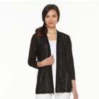 Women's Croft & Barrow&reg; Pointelle Chevron Open Front Cardigan, Size: Medium, Black