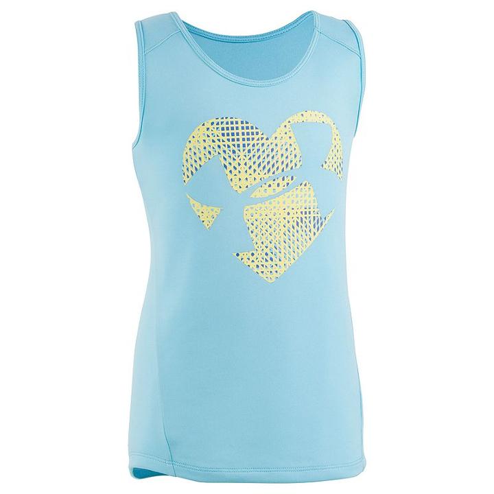 Girls 4-6x Under Armour Grid Heart Logo Tank Top, Girl's, Size: 5, Blue