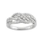 Simply Vera Vera Wang 1/4 Carat T.w. Diamond Sterling Silver Multirow Ring, Women's, Size: 7, White