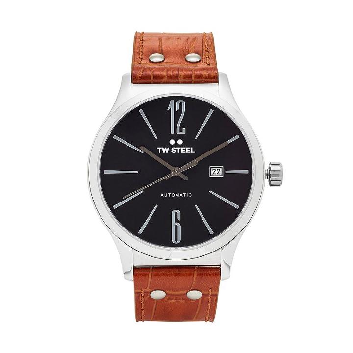 Tw Steel Men's Slim Line Leather Automatic Watch - Twa1310, Brown